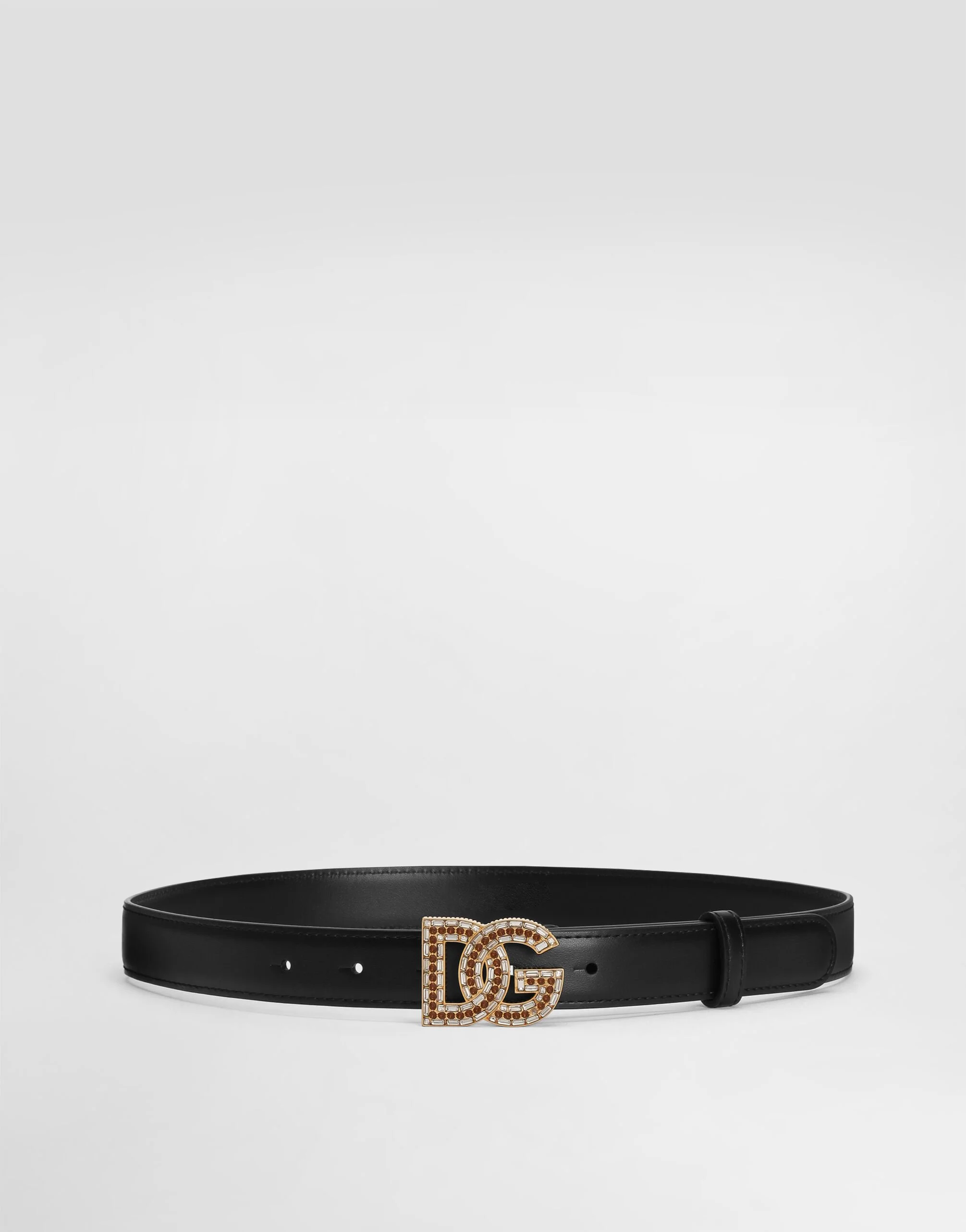 Calfskin belt with DG logo - 1