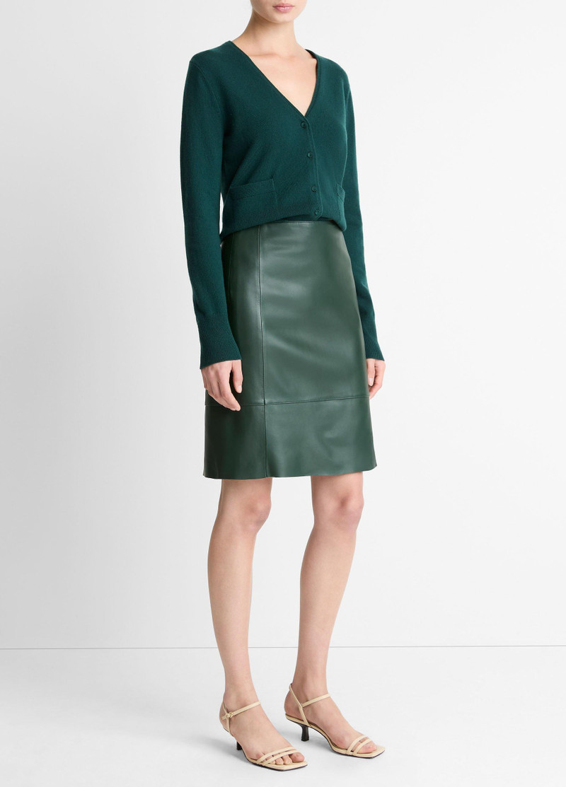 Leather Flared Knee Skirt 2