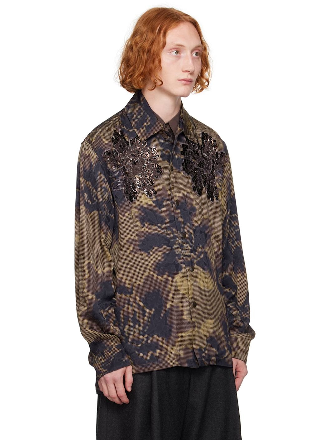 Brown Beaded Shirt - 2