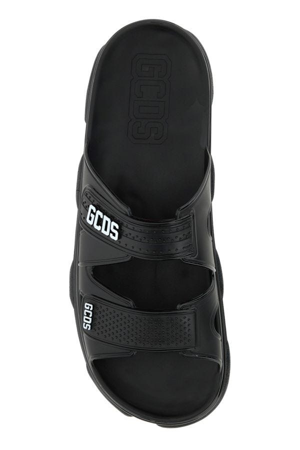 Black rubber GCDS slippers - 4