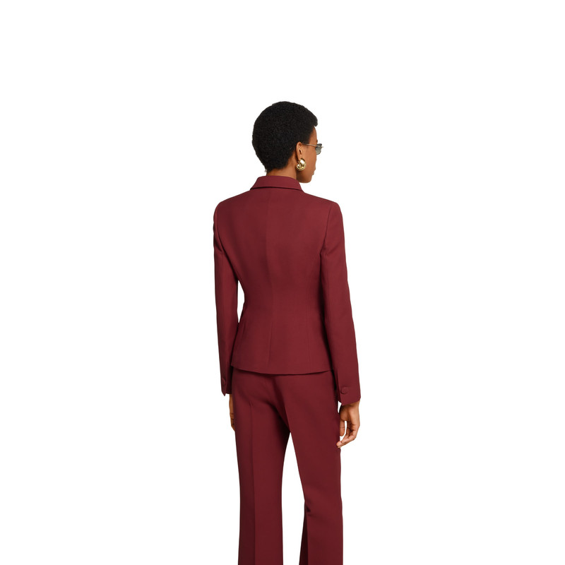 Crêpe wool silk jacket with tiger 4