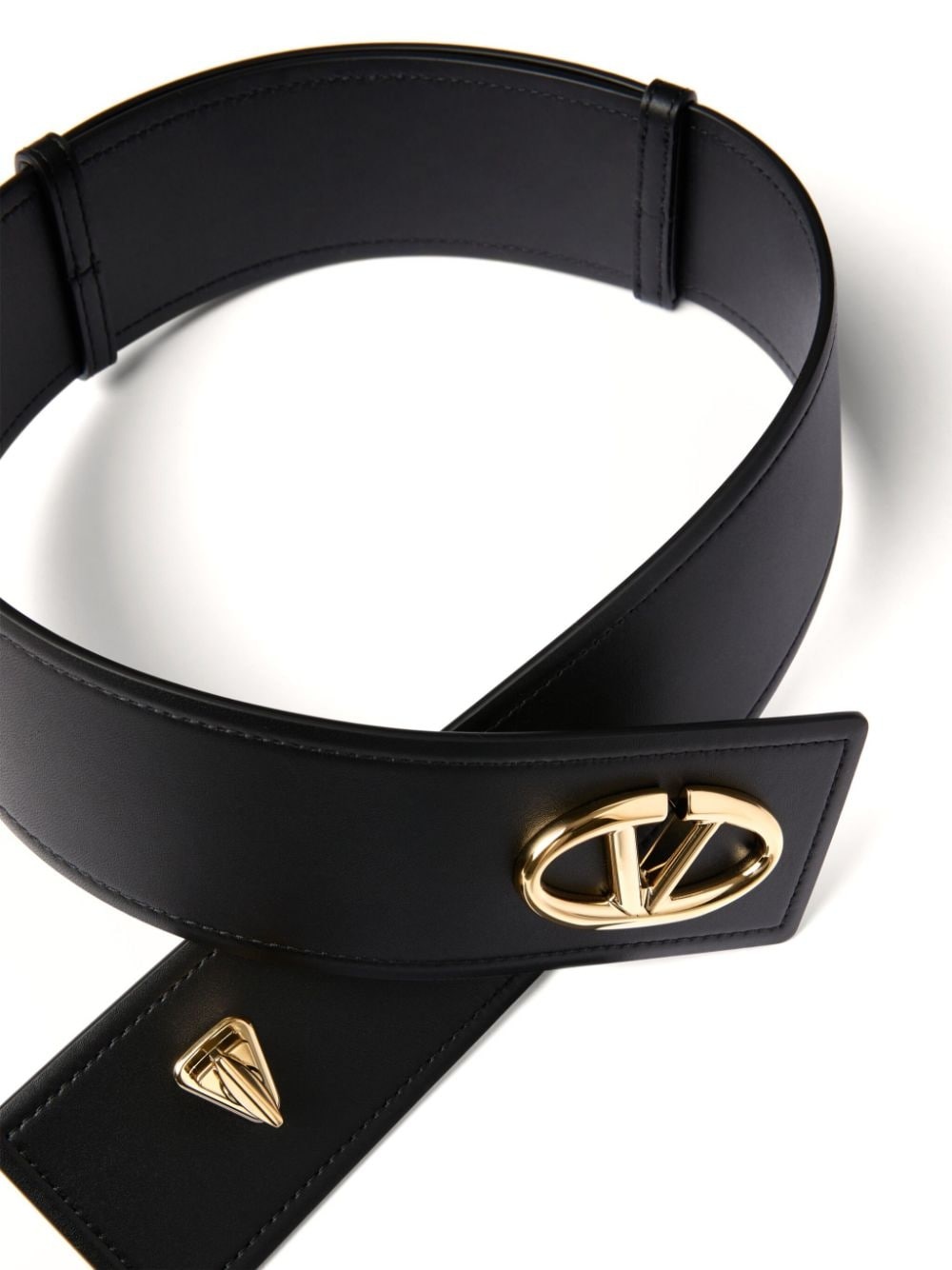 VLogo leather belt - 4