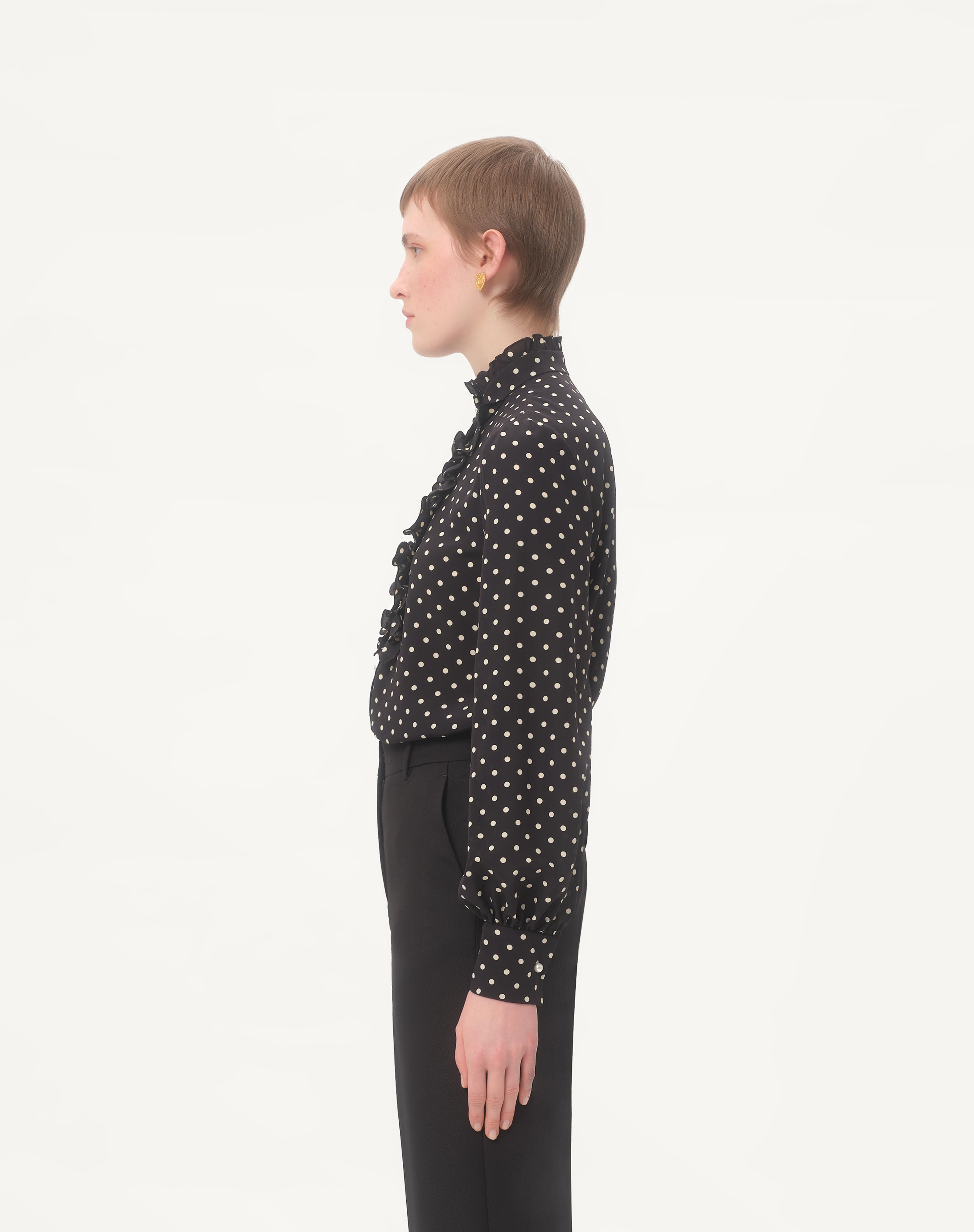 CREPE DE CHINE SHIRT WITH PLUSDEPOIS PRINT - 6