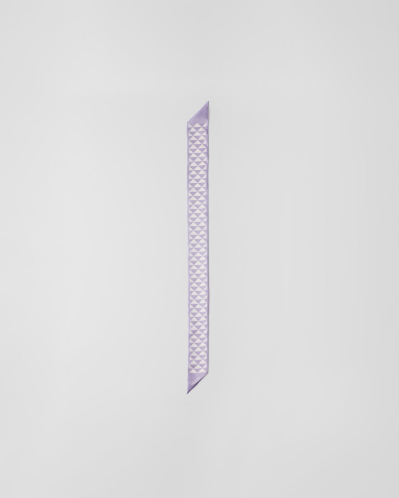 Printed silk twill scarf 3