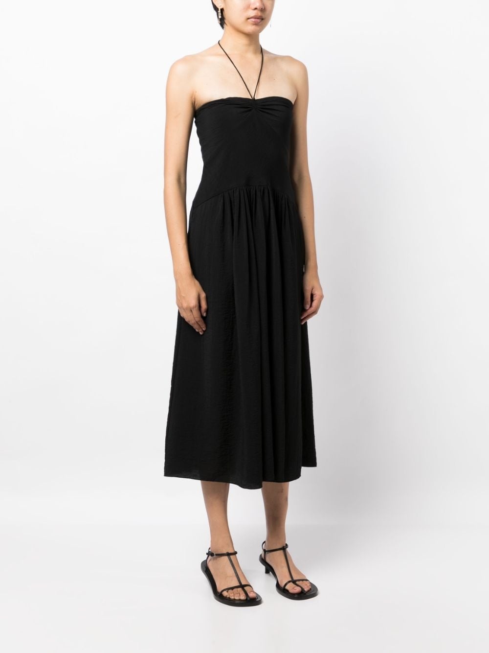 halterneck pleated dress - 3