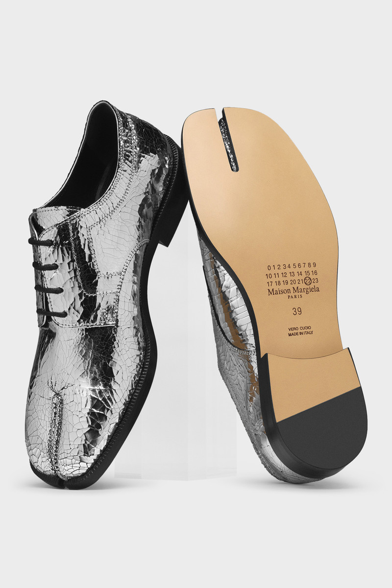 Maison Margiela Tabi broken mirror brogues outlook