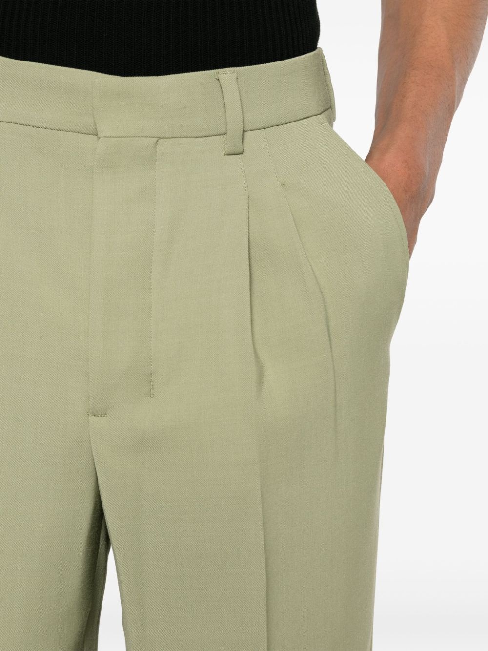 pleat-detail tailored trousers - 5