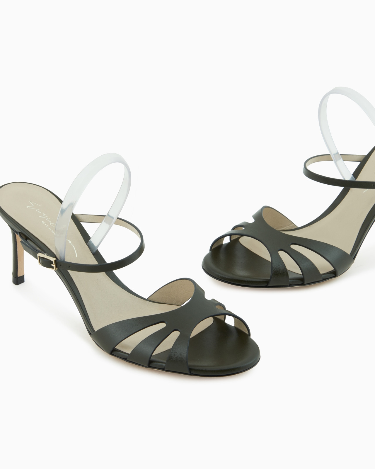 HEELED, NAPPA-LEATHER SANDALS - 5