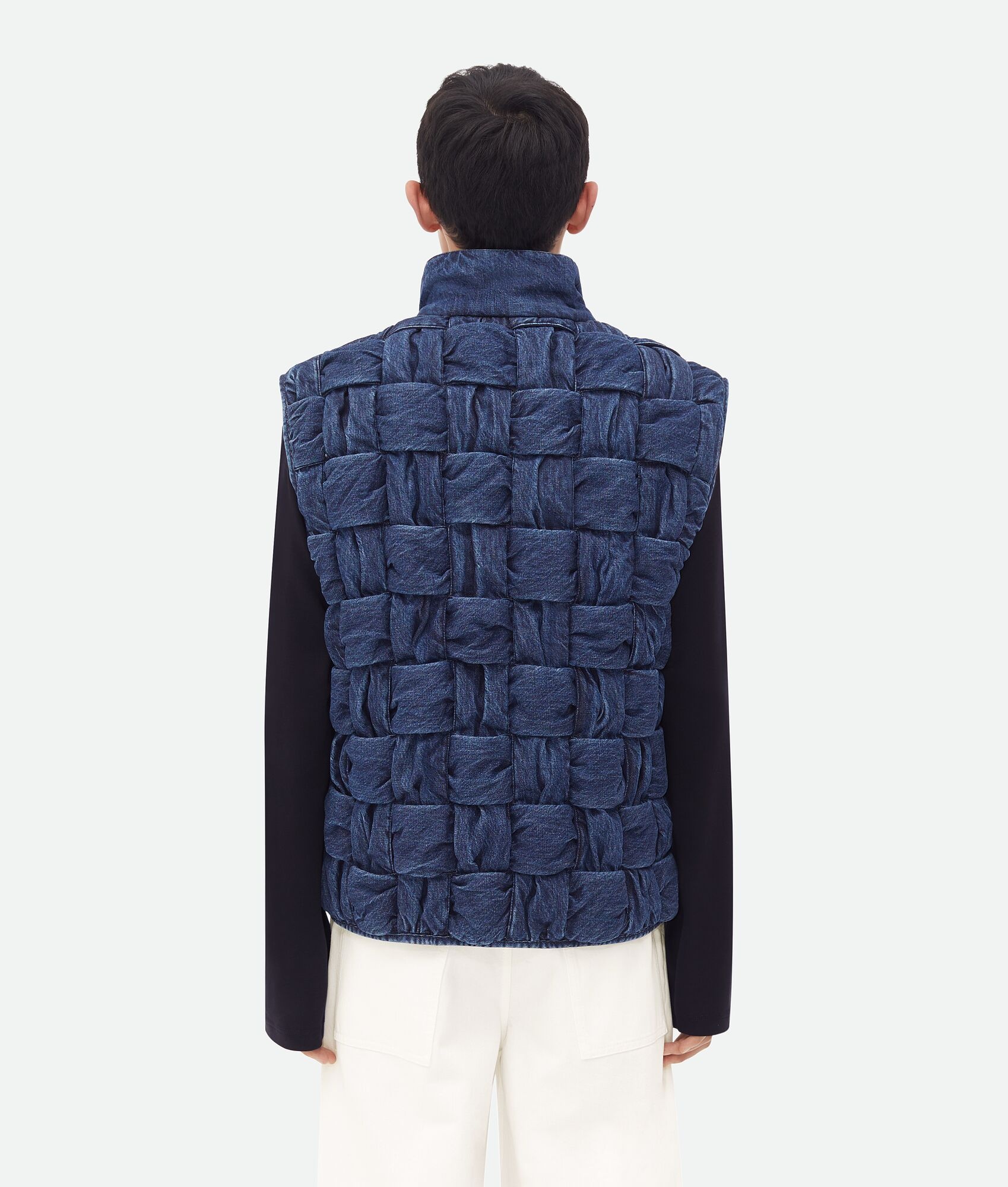 Intrecciato Denim Gilet - 3