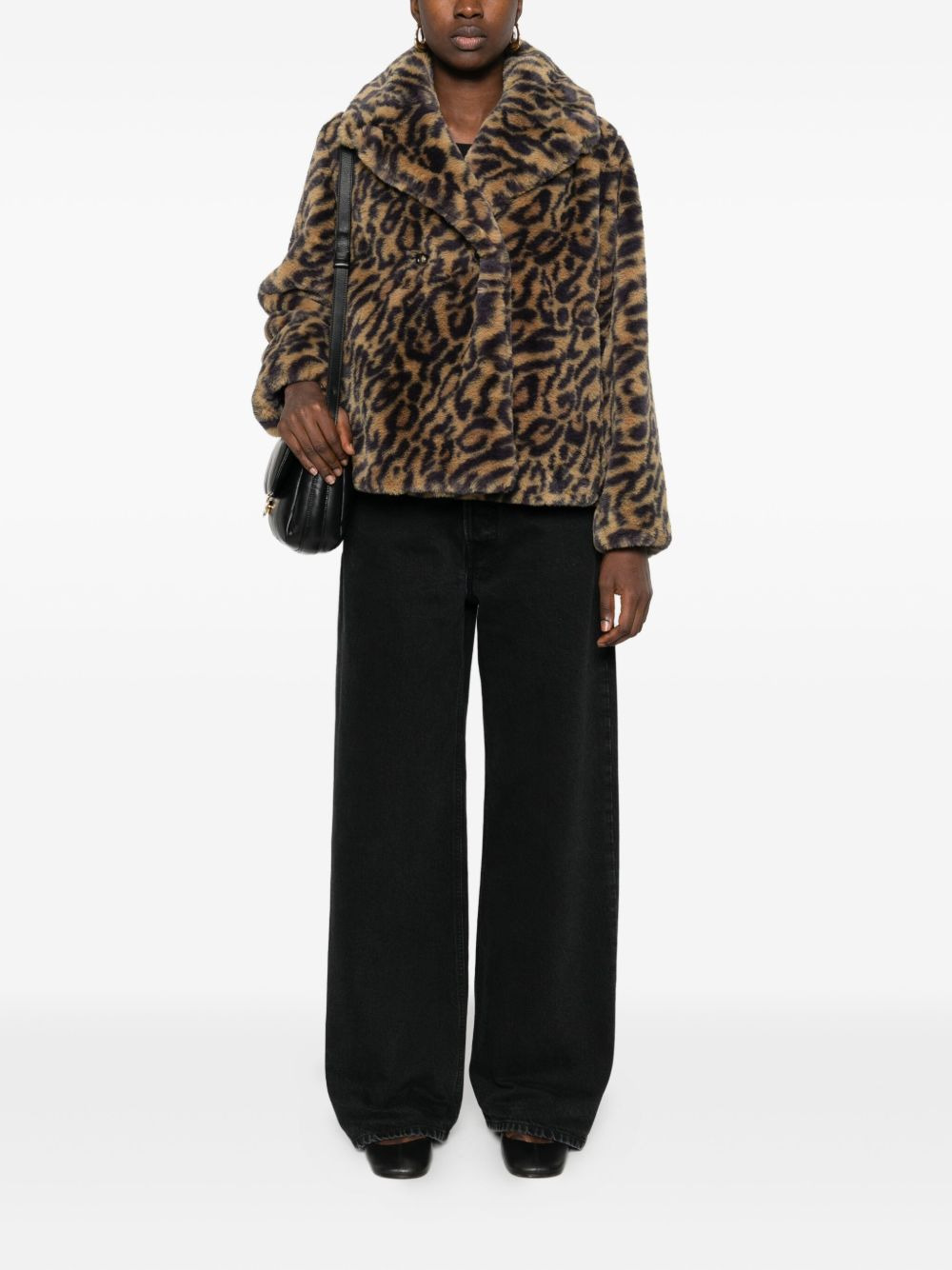 leopard-print double-breasted jacket - 2