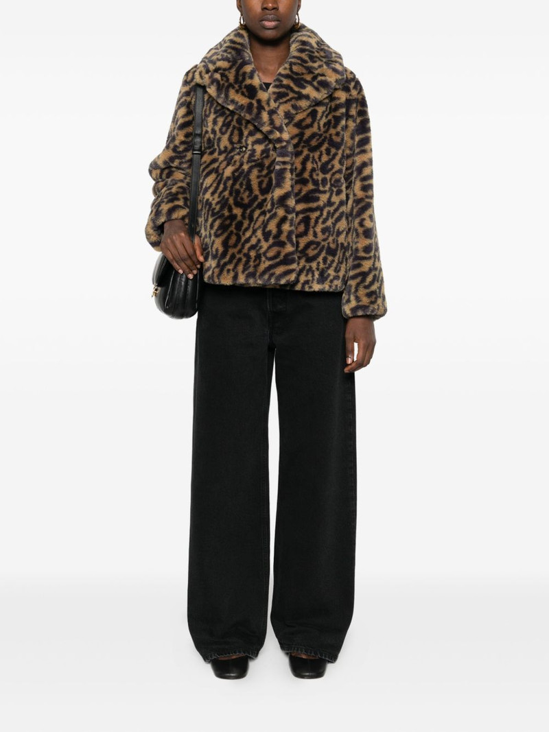 A.P.C. leopard-print double-breasted jacket outlook