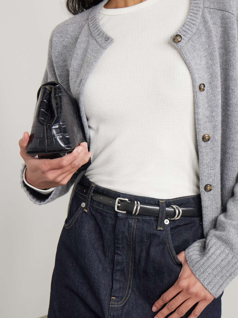 DÉHANCHE Constance leather waist belt Black outlook