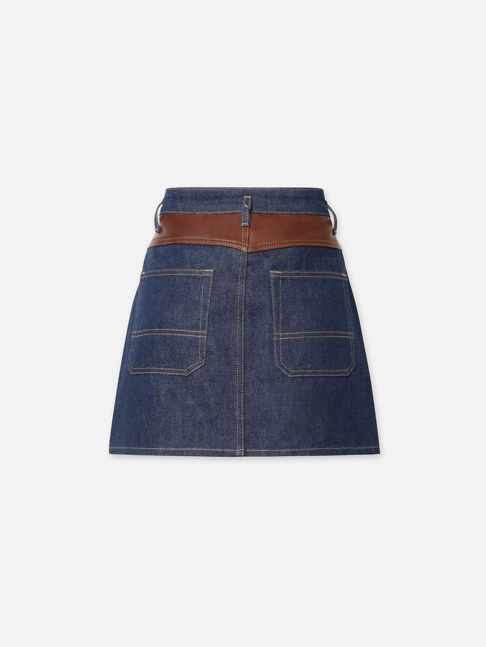 Atelier Denim & Leather Skirt in Arlow - 3