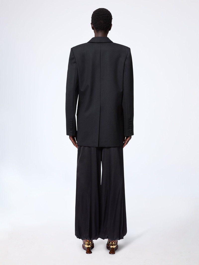 Black Harem Silk Satin Pants 4