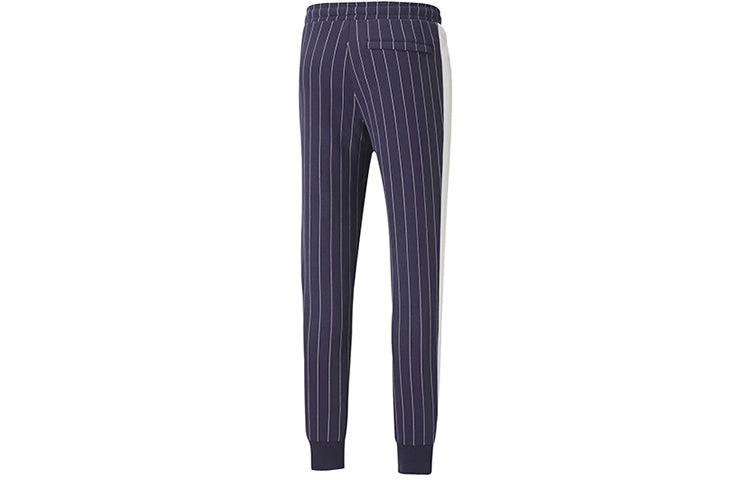 PUMA Pinstripe Casual Fleece Lined Long Pants Blue 530178-06 - 2