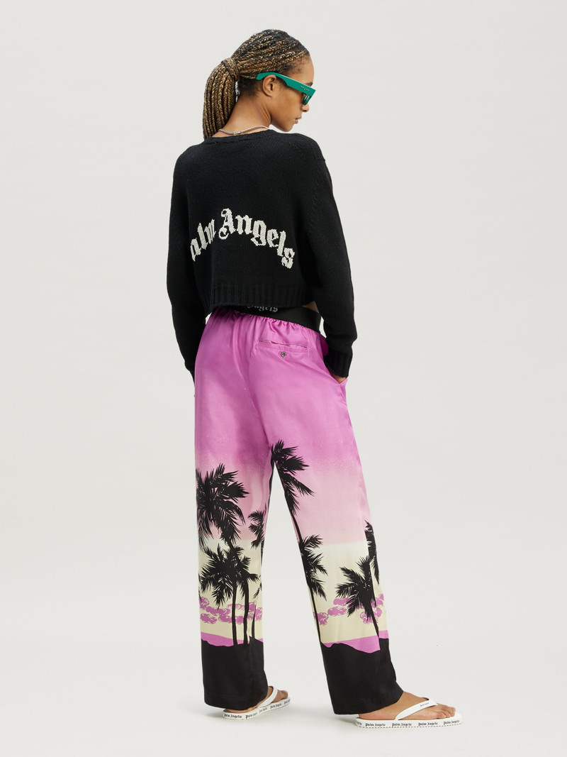 Palm Angels Curved Logo Cropped Sweater outlook