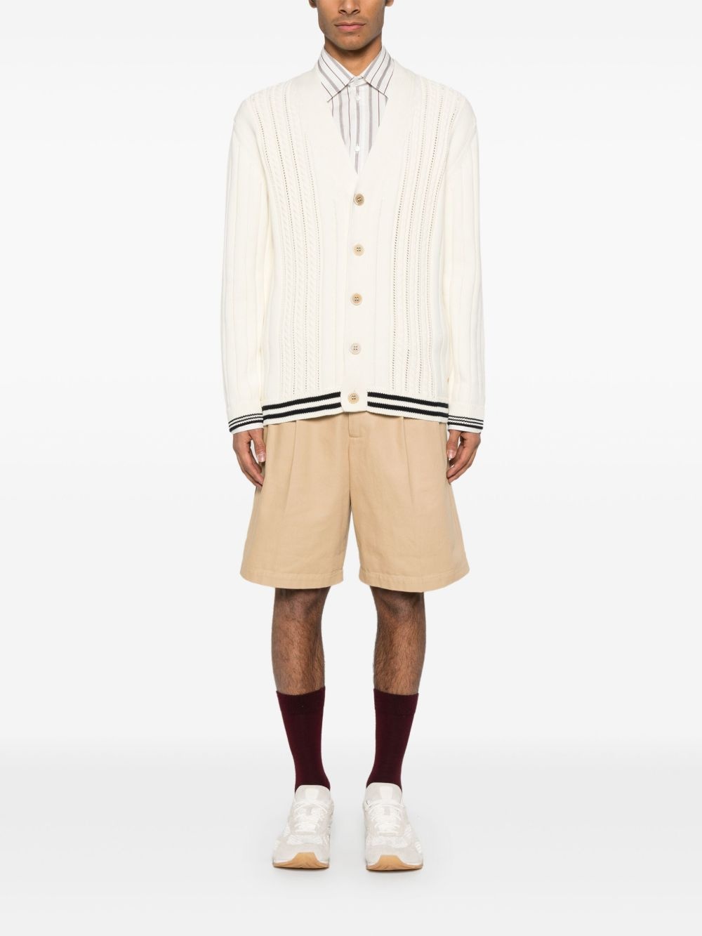 cable-knit cotton cardigan - 2