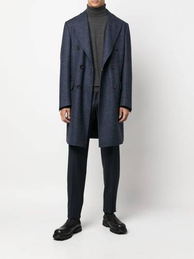 Canali double-breasted wool coat outlook