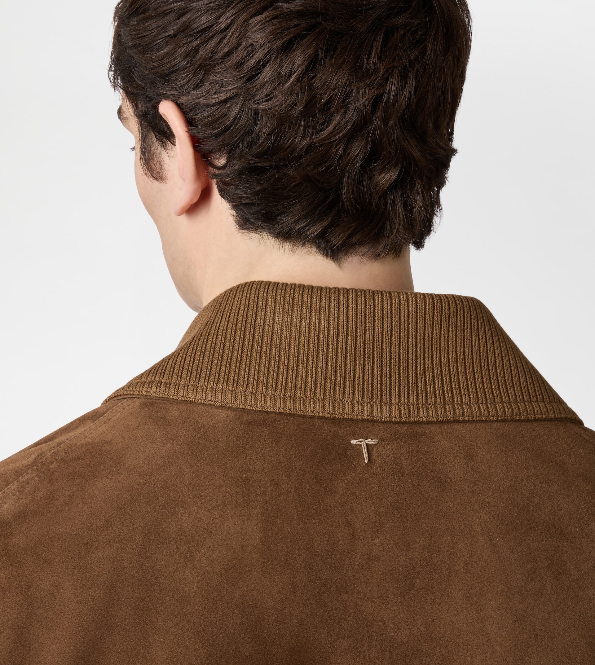 PASHMY COACH JACKET IN SUEDE - BROWN - 6
