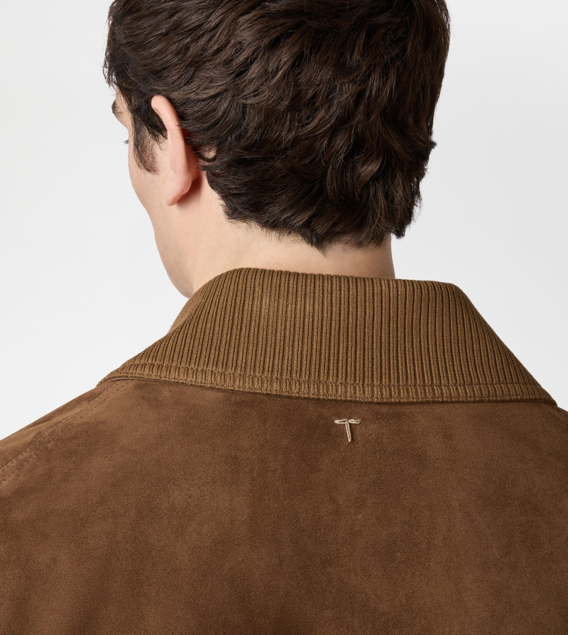 PASHMY COACH JACKET IN SUEDE - BROWN 6