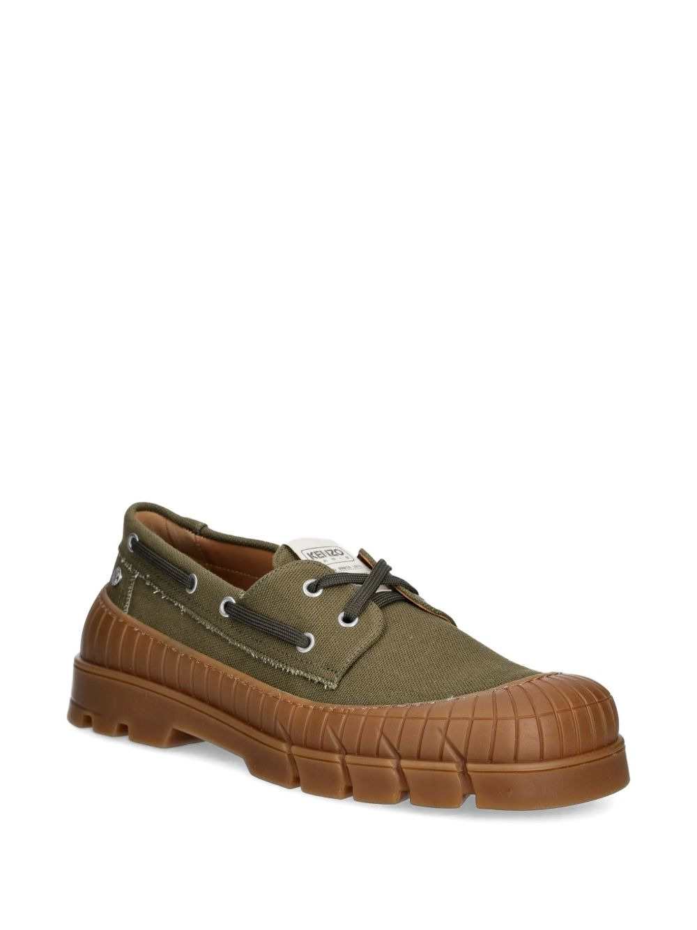panelled lace-up loafers - 2