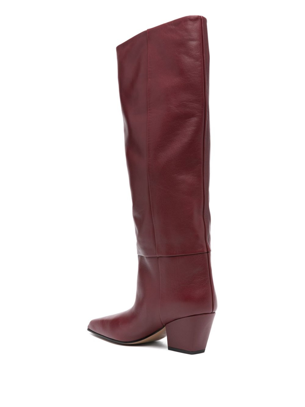 70mm calf leather pointed-toe boots - 3