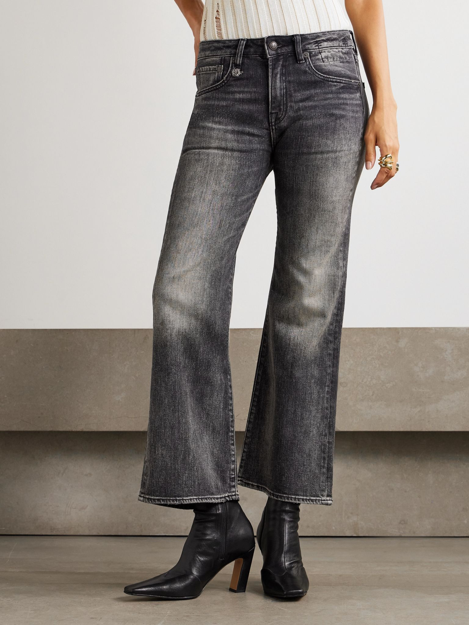 Joan Kick mid-rise flared jeans Black - 3