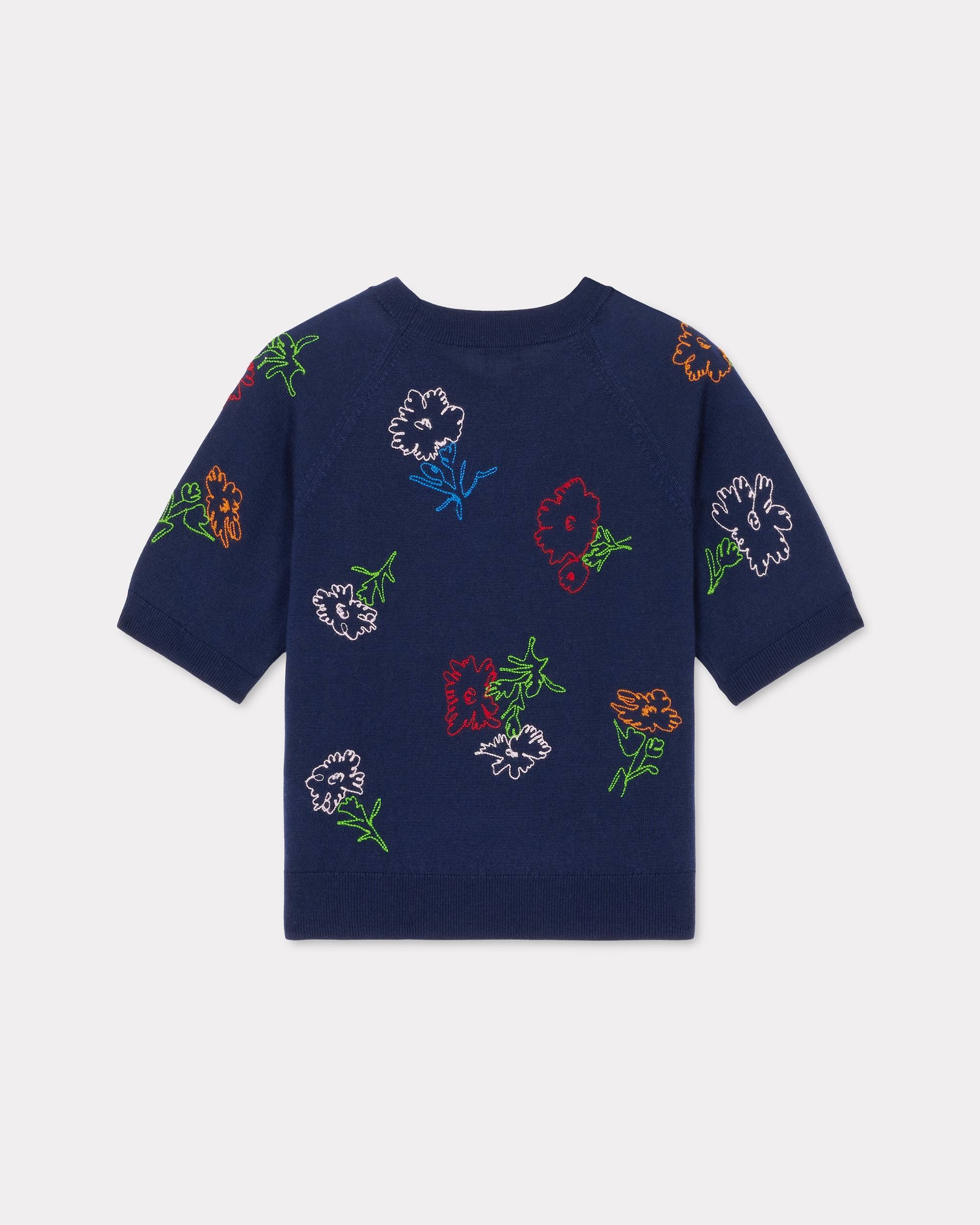 'KENZO Drawn Flowers' embroidered jumper - 2
