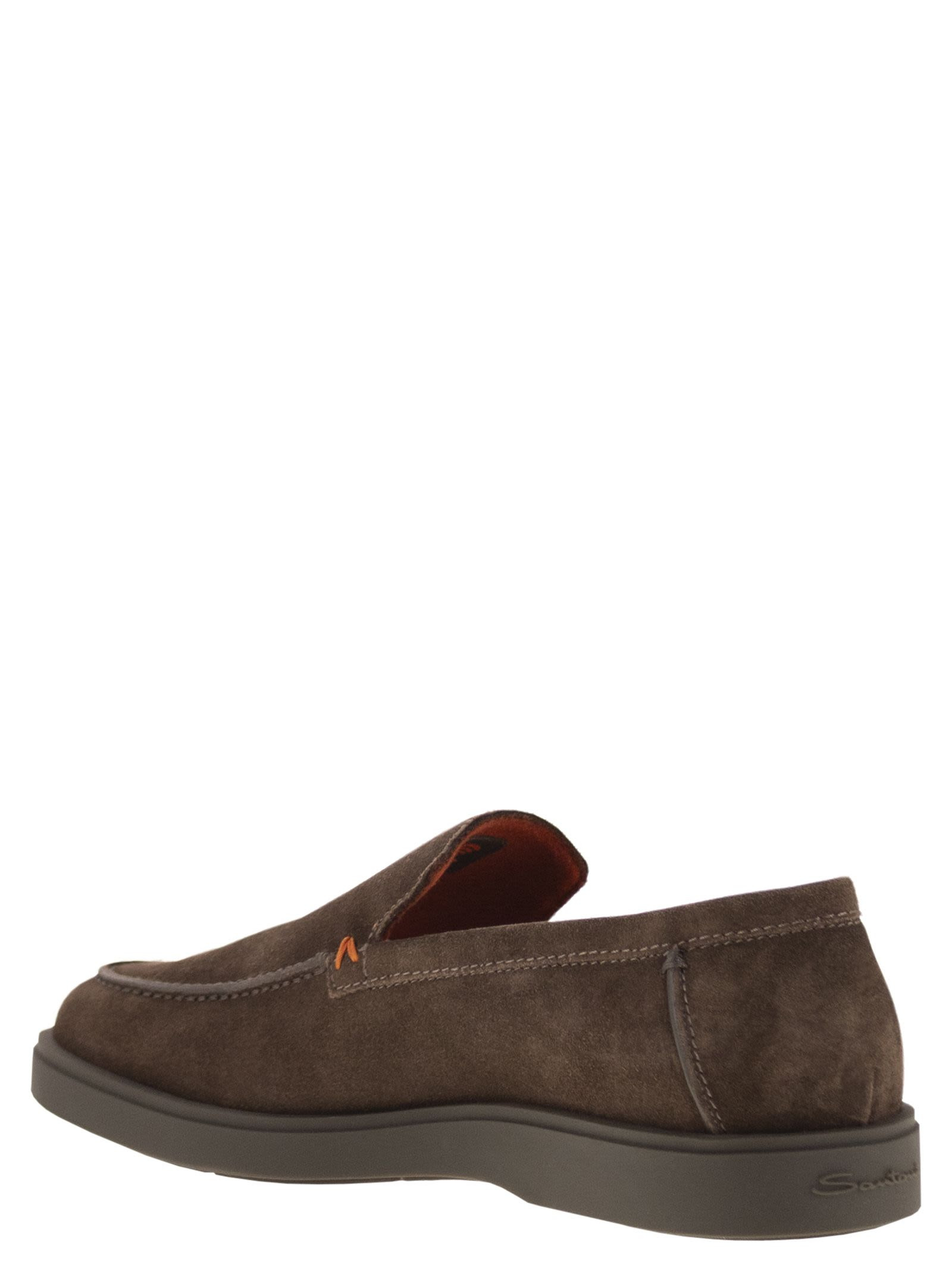 Santoni Men Suede Moccasin - 3