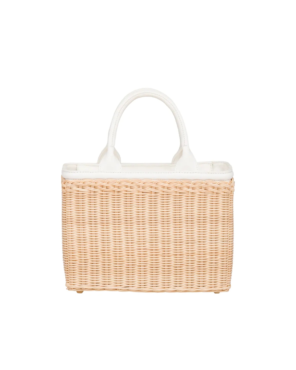 Wicker and Canvas Tote - 4