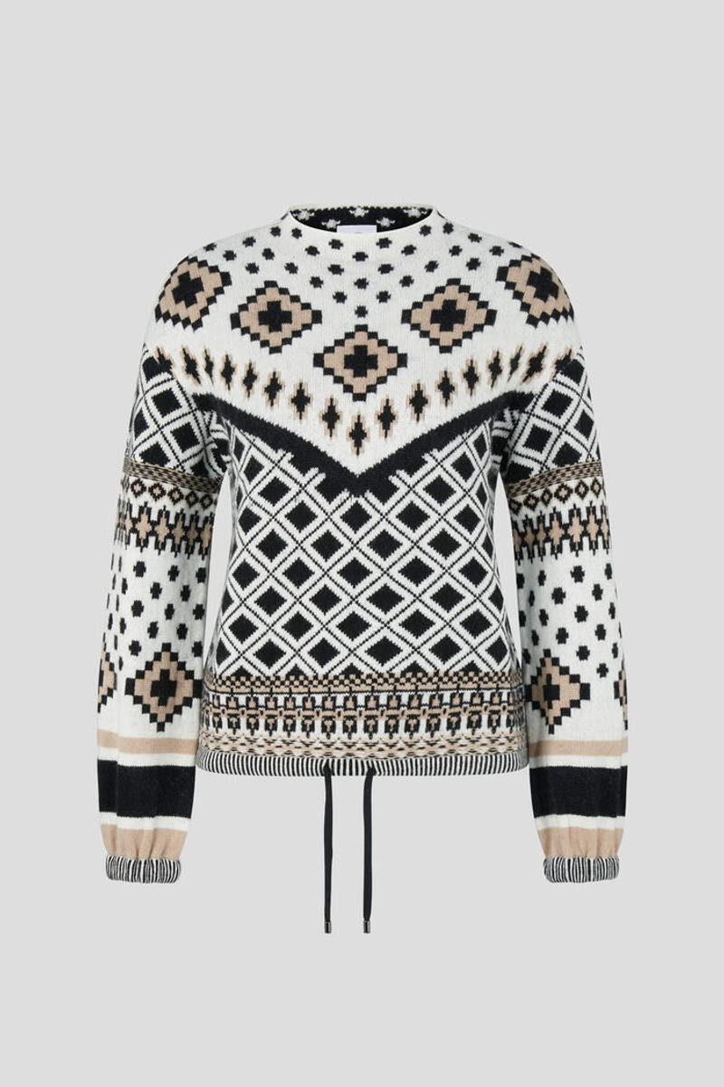 Najla Knitted pullover in Beige/Black 1