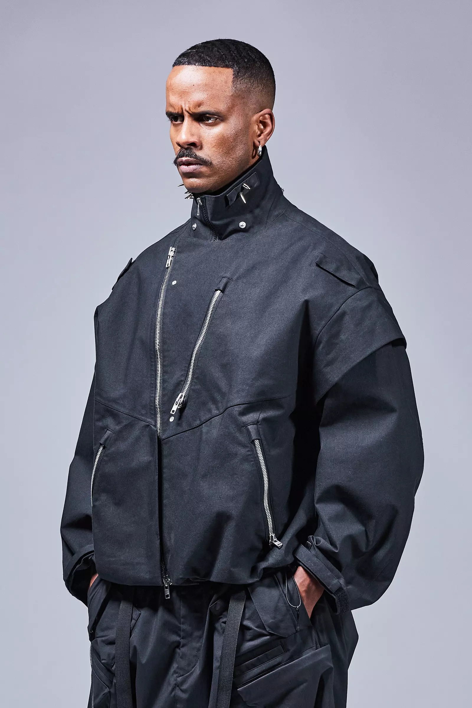 J68W-BQ 3L Rider Jacket Black - 15
