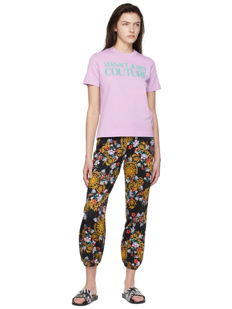 VERSACE JEANS COUTURE Black Cotton Lounge Pants outlook