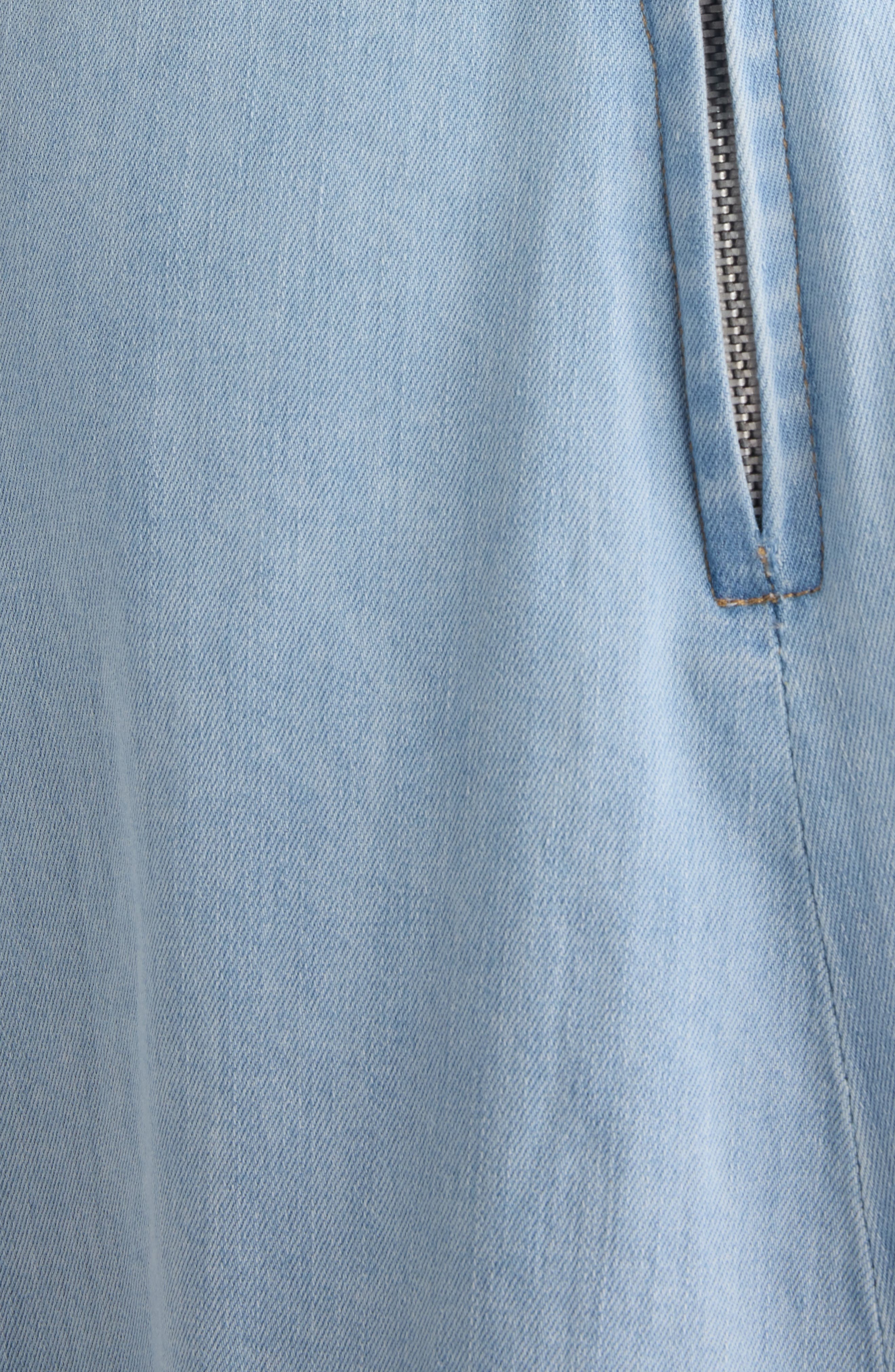 Acne Studios Difel Asymmetric Stretch Denim Dress in Light Blue at Nordstrom - 5