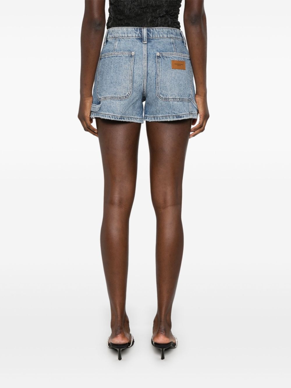 crystal-pattern high-waisted shorts - 4