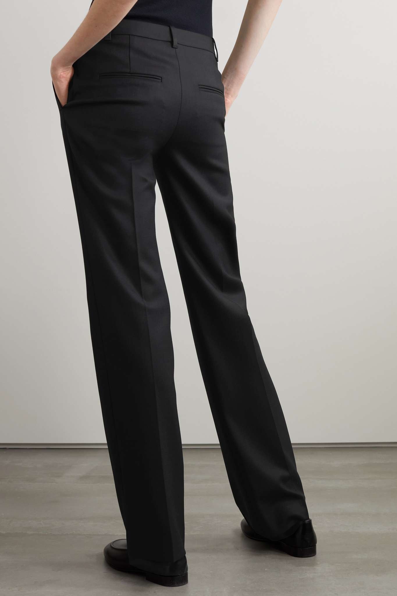 Pietro grain de poudre wool-blend straight-leg pants - 4