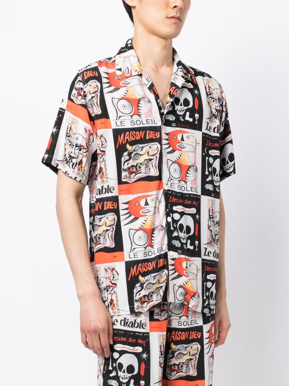 graphic-print short-sleeve shirt - 3