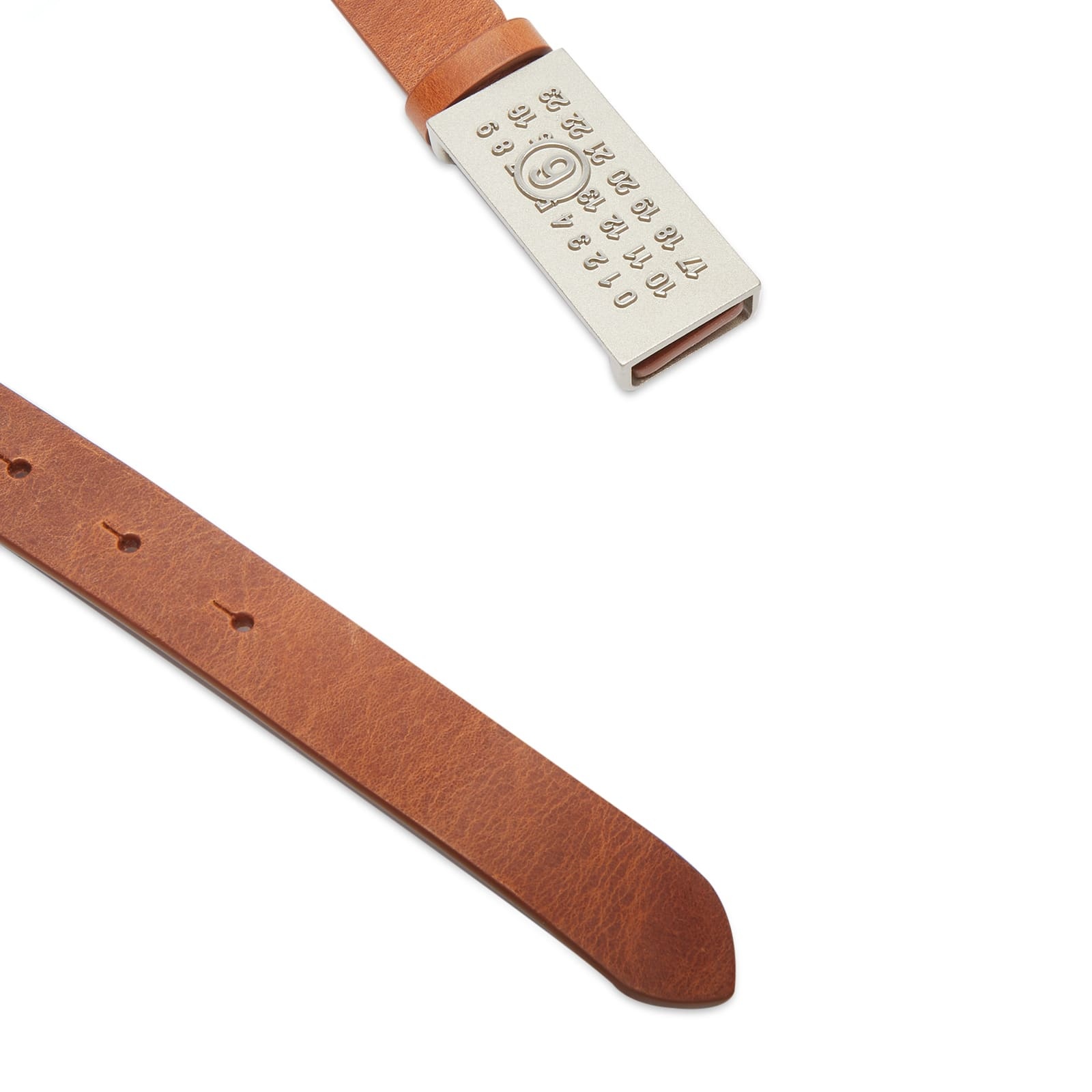 MM6 Maison Margiela Number Logo Leather Belt - 2