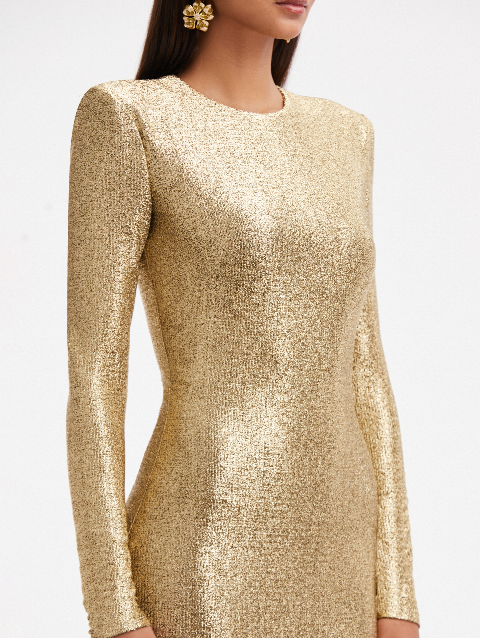 LAMÉ COLUMN GOWN - 3