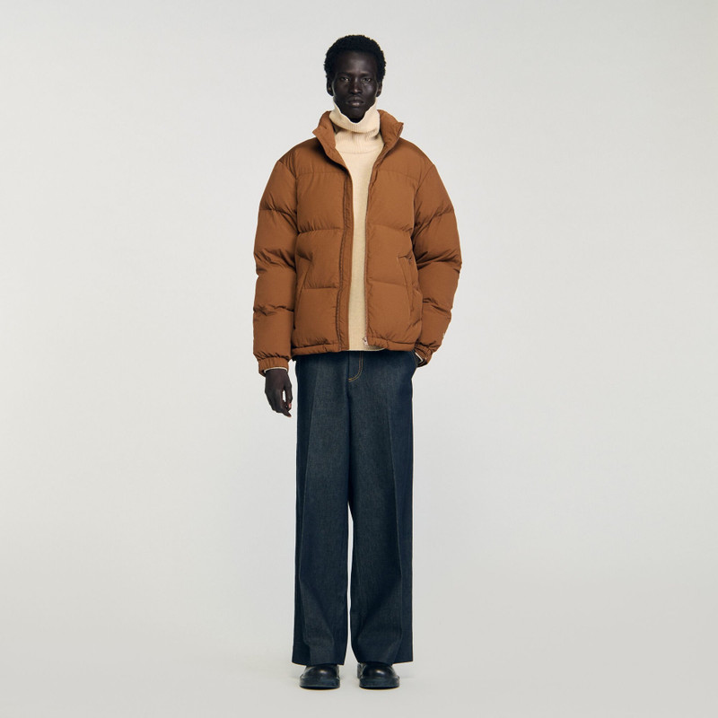 Sandro HOODED PUFFER WITH HIGH COLLAR outlook