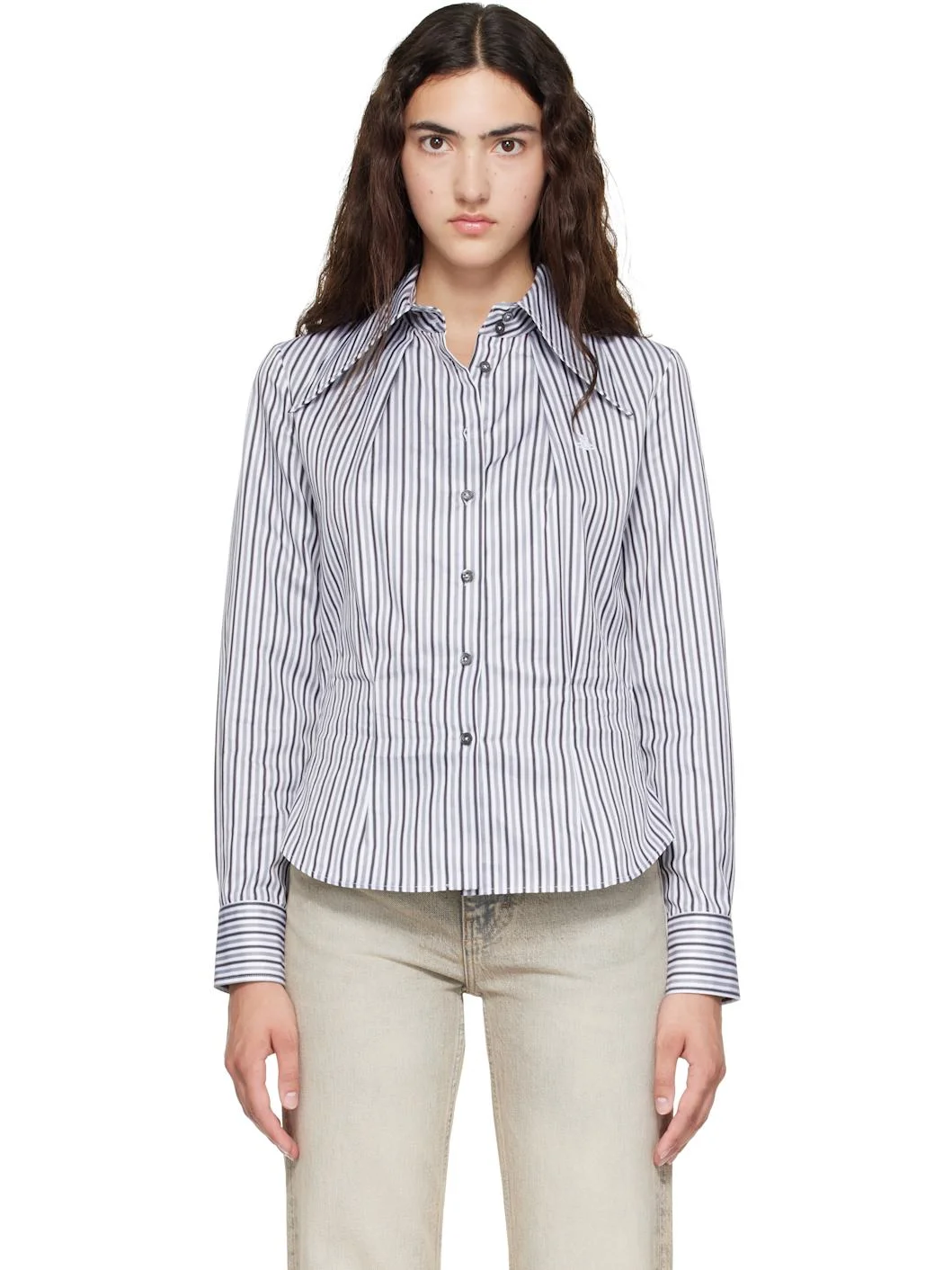 Gray & White Violin Shirt - 1