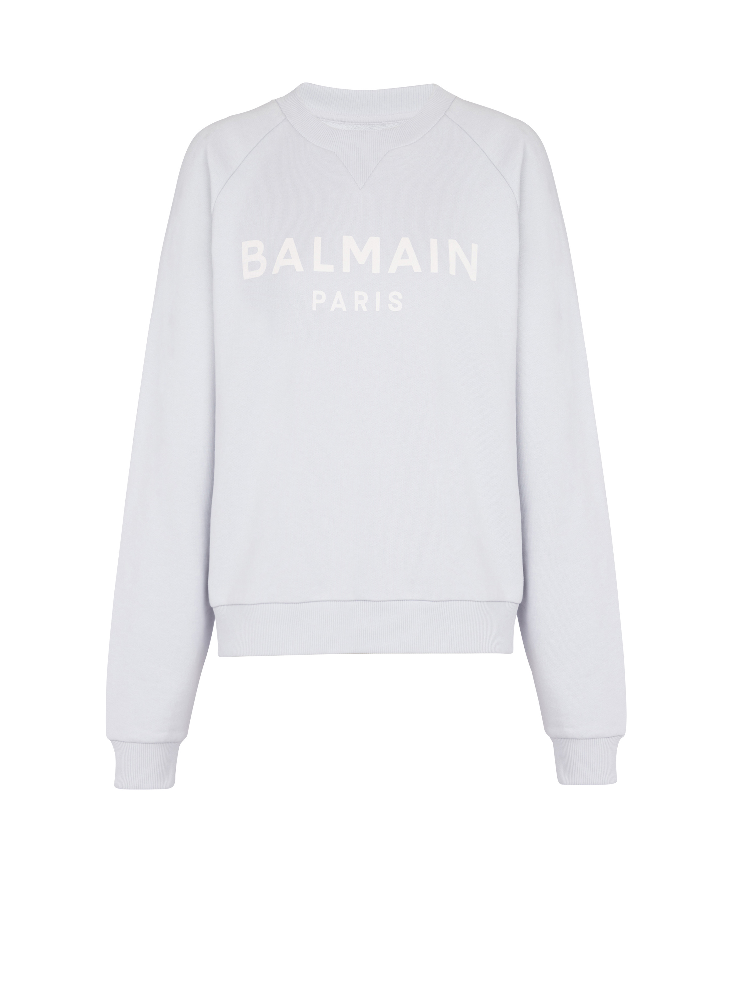 Cotton printed Balmain logo sweatshirt - 1