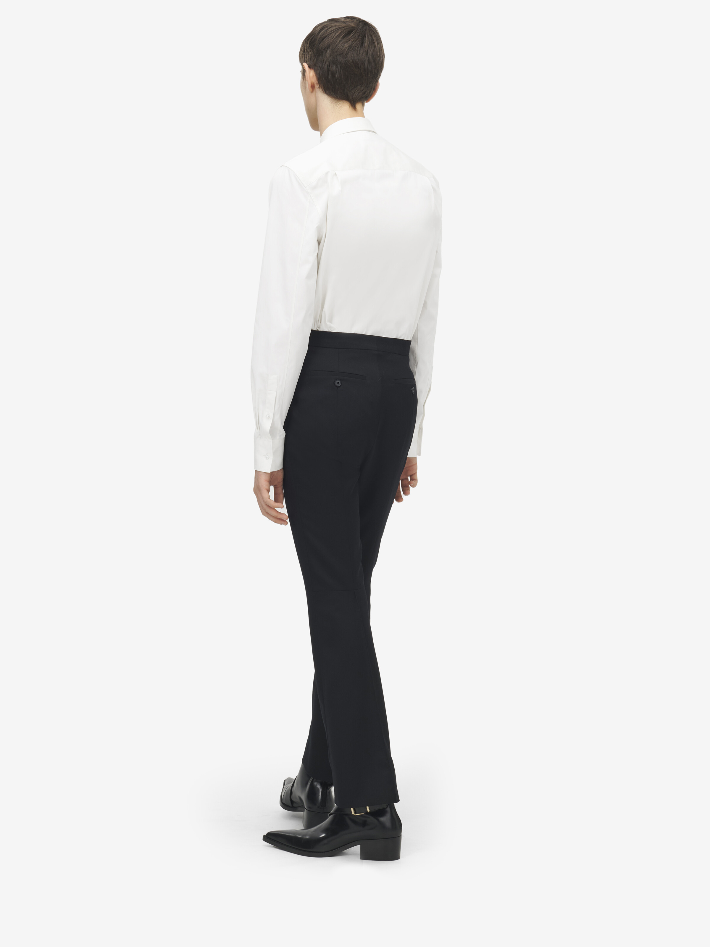 Wool Gabardine Tailored Trousers - 4