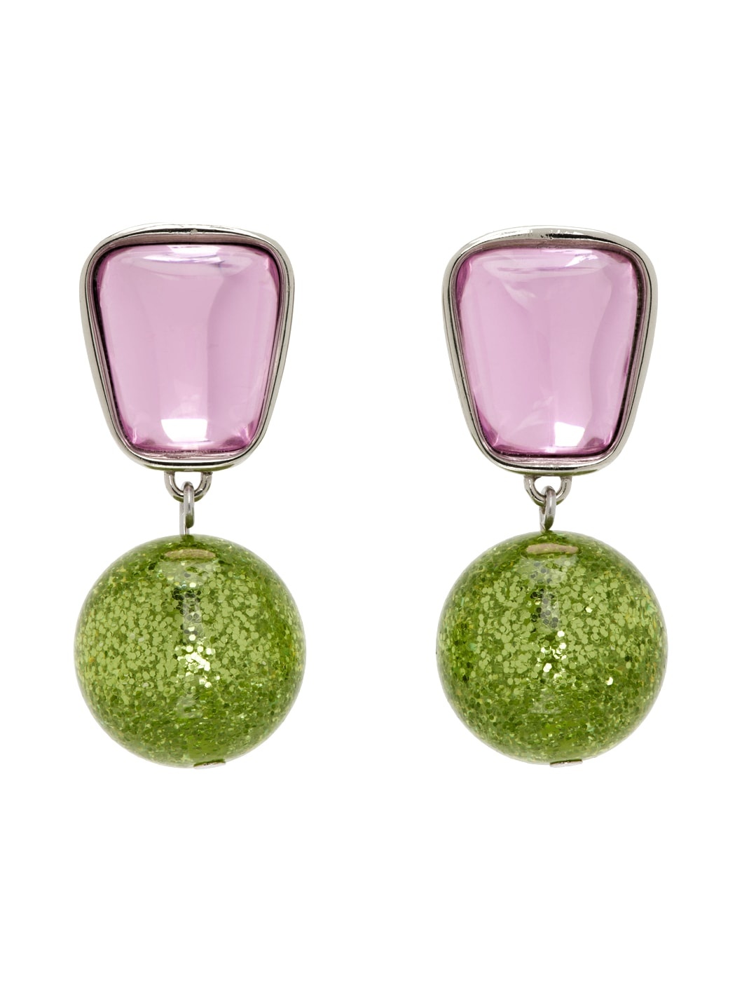 Pink & Green Acme Earrings - 1