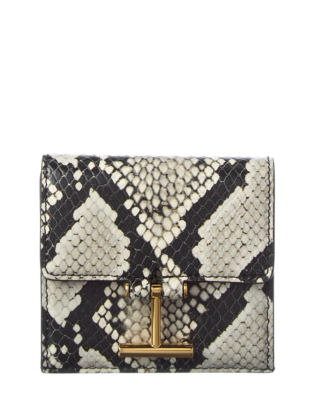 Tom Ford Snake-Embossed Leather Card Holder - 1