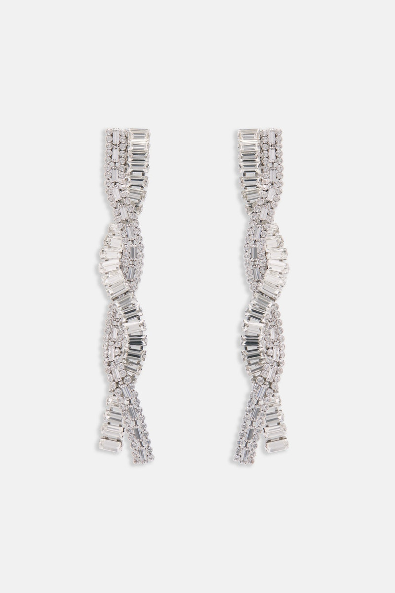 CRYSTAL LONG BRAID EARRINGS 1