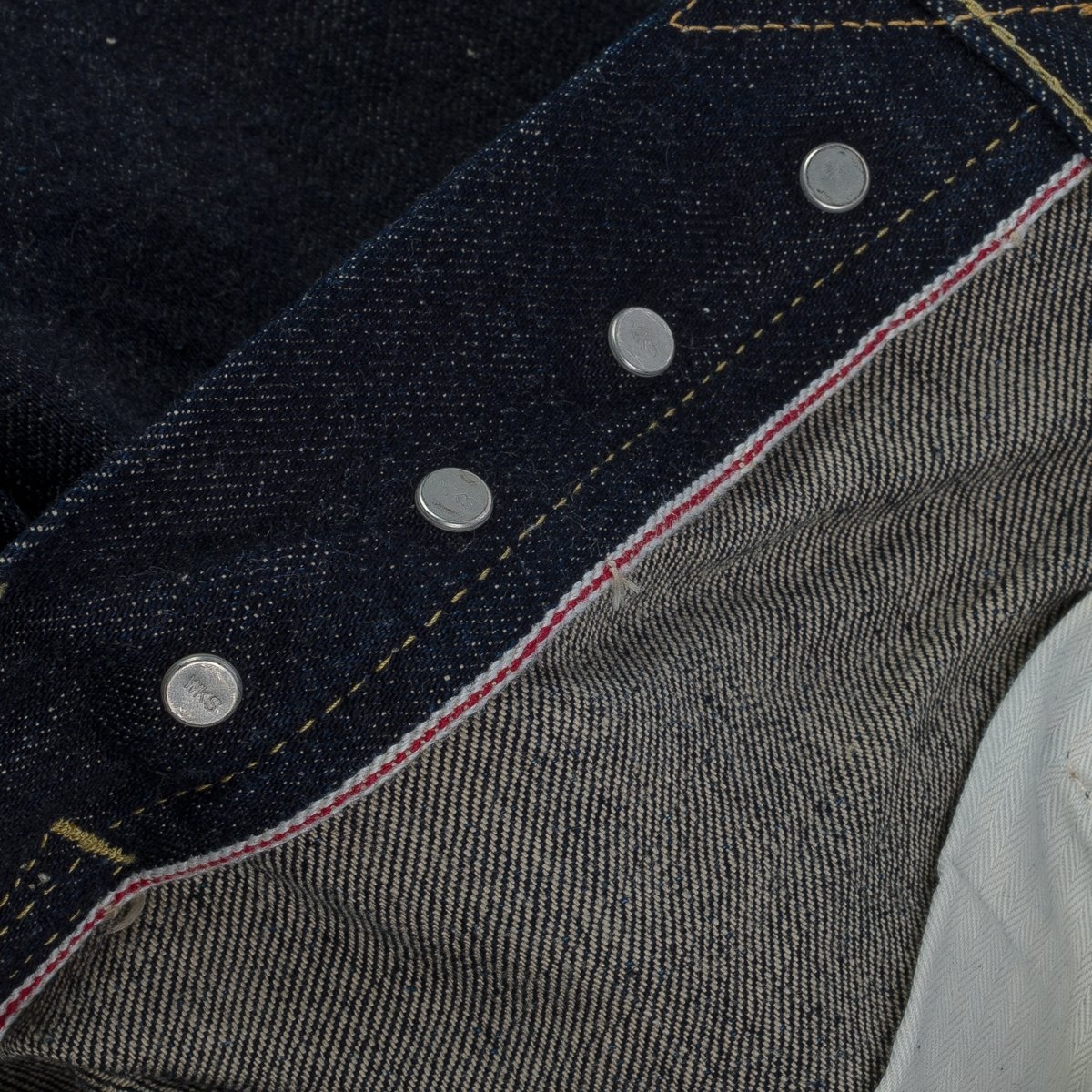 IH-888N 17oz Selvedge Denim Medium/High Rise Tapered Cut Jeans - Natural Indigo - 14