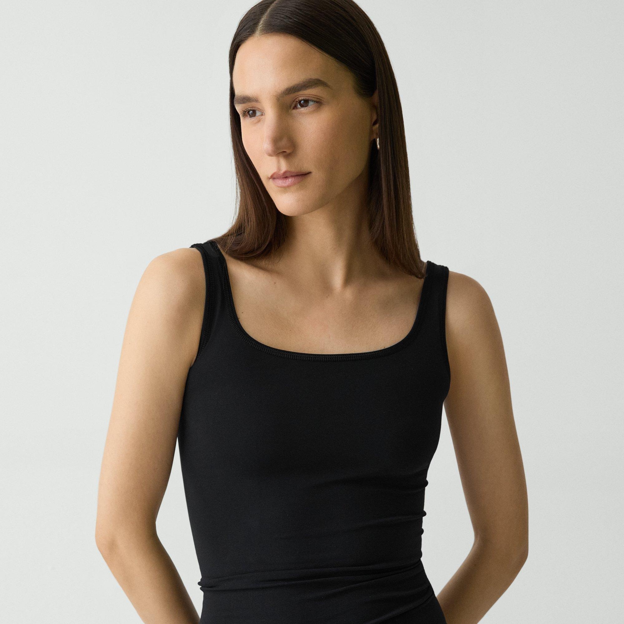 Scoop Neck Tank Top in Stretch Nylon - 5
