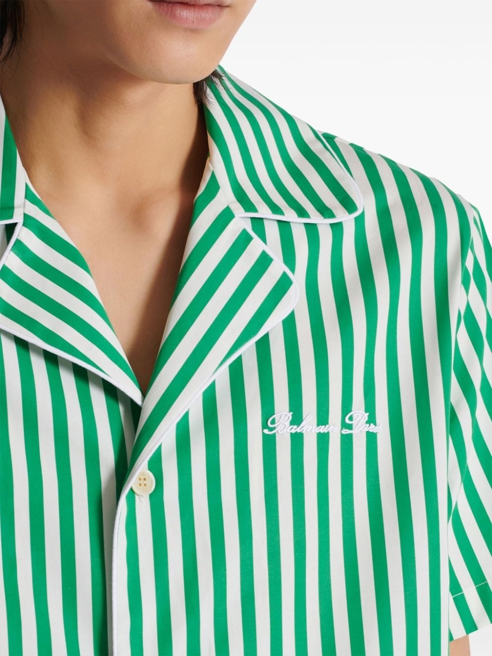 striped cotton pyjama shirt - 6