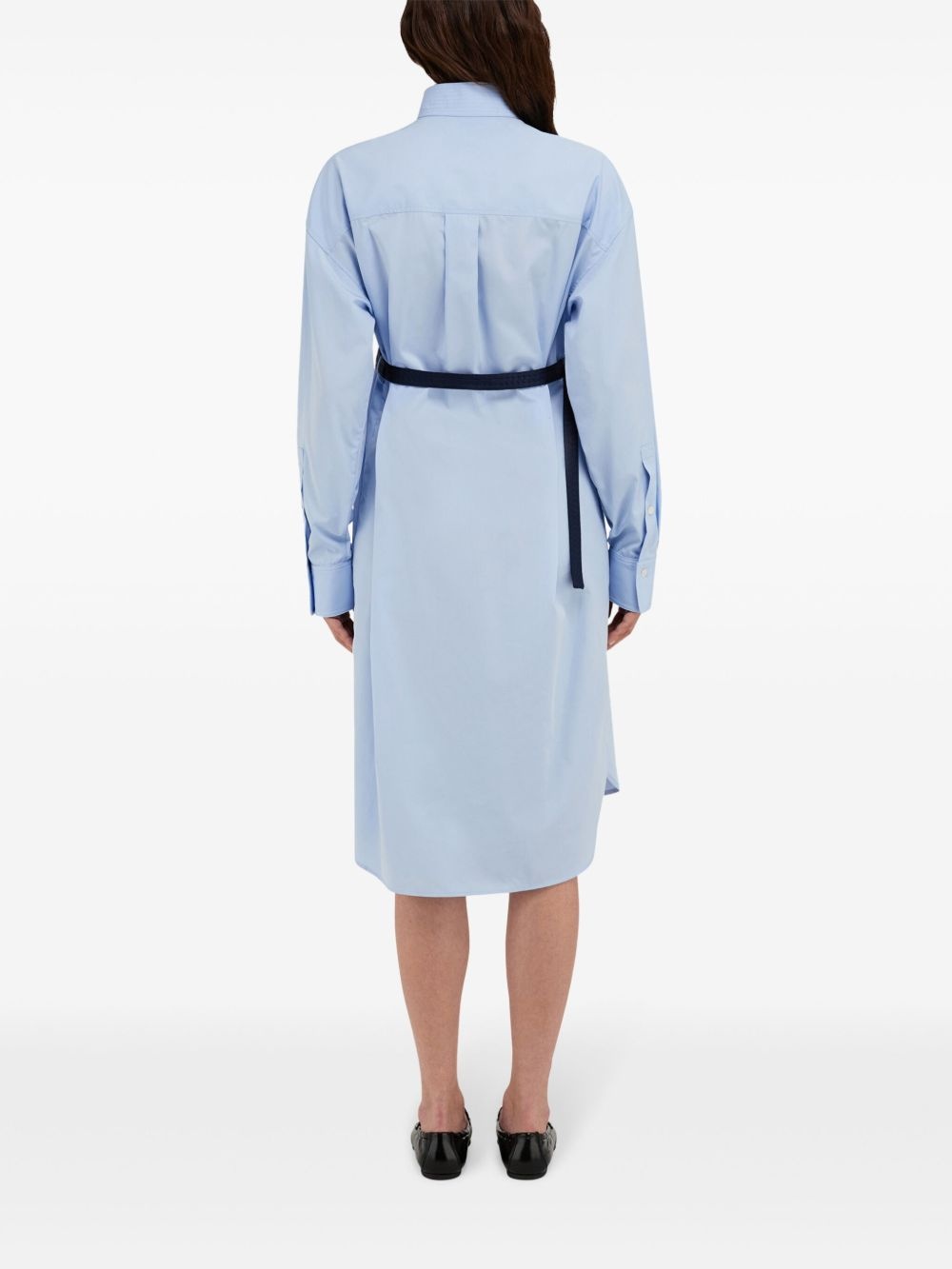 contrasting panel shirt dress - 4